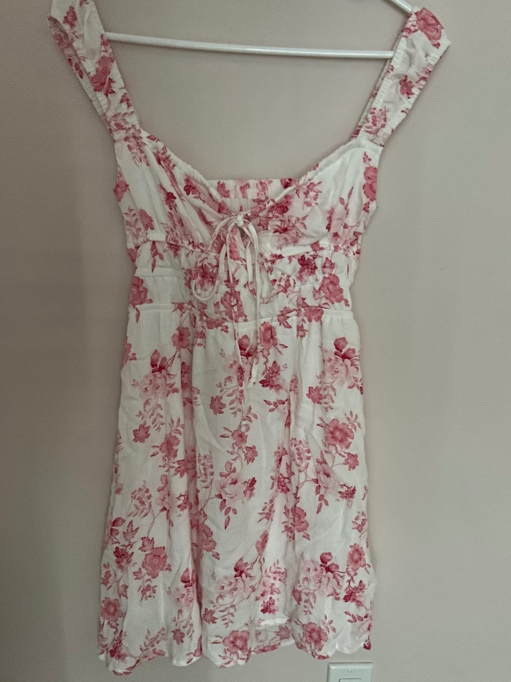 Pink Floral Milkmaid dress
